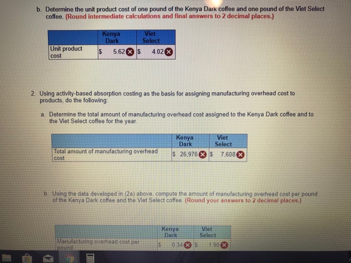 of bds of coffee. The company buys coffee beans from around the