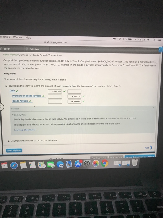  okmarks Window Help ??93%-. Sun 8:22 PM al- Bond Premium, Entries