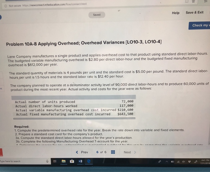  com/flow/connect.html O Not secure https/ Help Save&Exit Saved Check my Problem