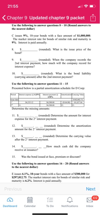  8-15 please 21:55 al Chapter 9 Updated chapter 9 packet Use