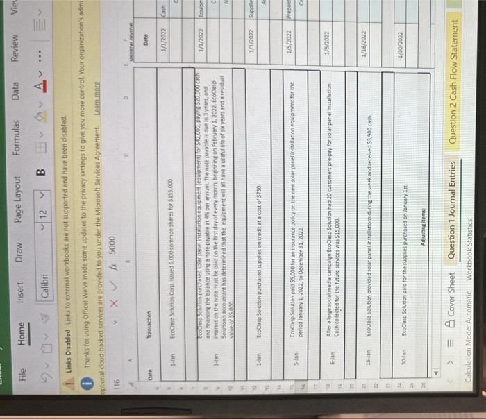  File Home Insert Draw Page Layout Formulas Data Review 4) Calibri