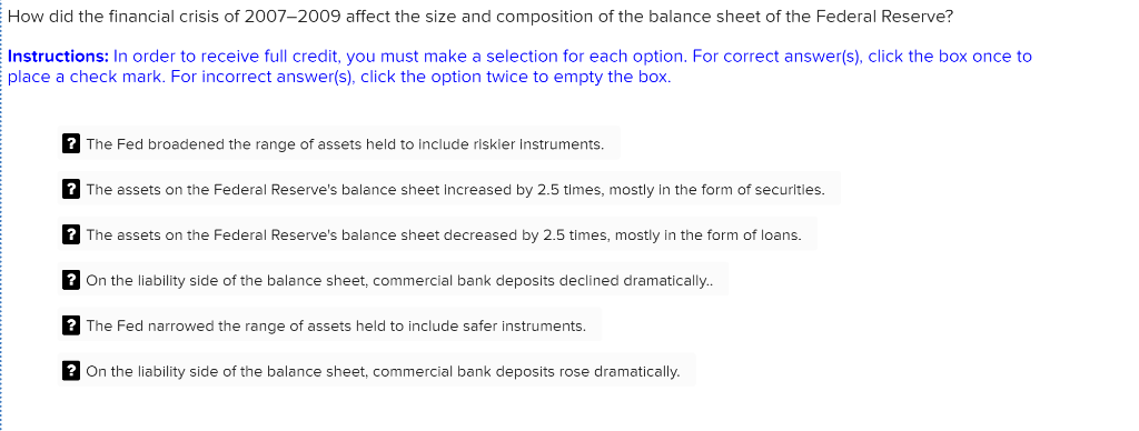 17 Please chose more than one per instructions How did the financial