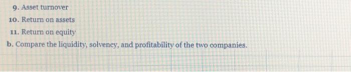 (in millions) for the two companies' global operations are presented here. Calculate