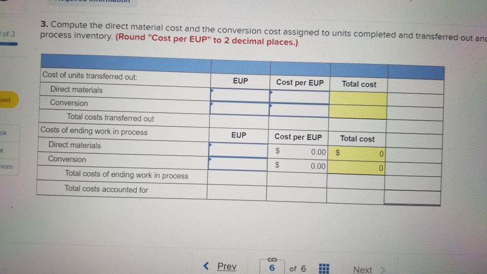 unit; costs assigned to products LO C2, C3 [The following information applies