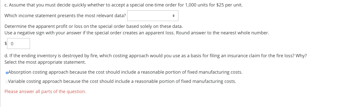 Production costs (80,000 units) $2,800,000 Direct material Direct labor 880,000 720,000 Manufacturing