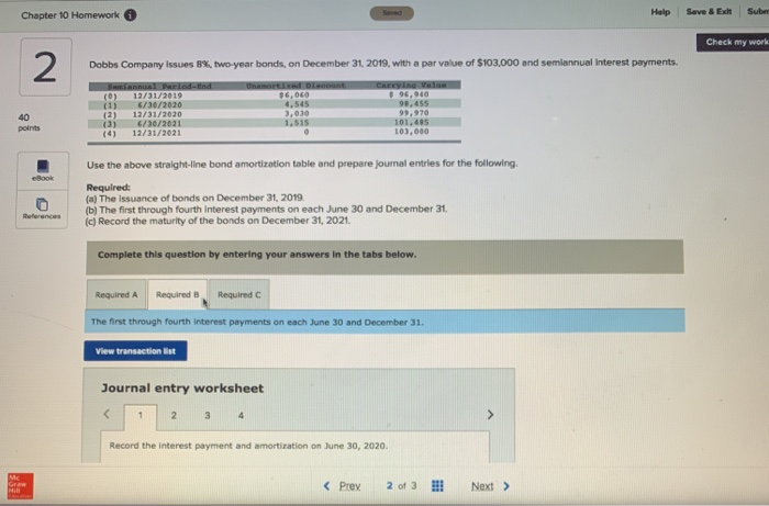 Company issues 8%, two year bonds, on December 31, 2019, with a