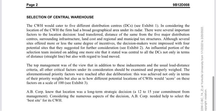 answers to the assigned questions. Case Questions (20 marks) Compute the best