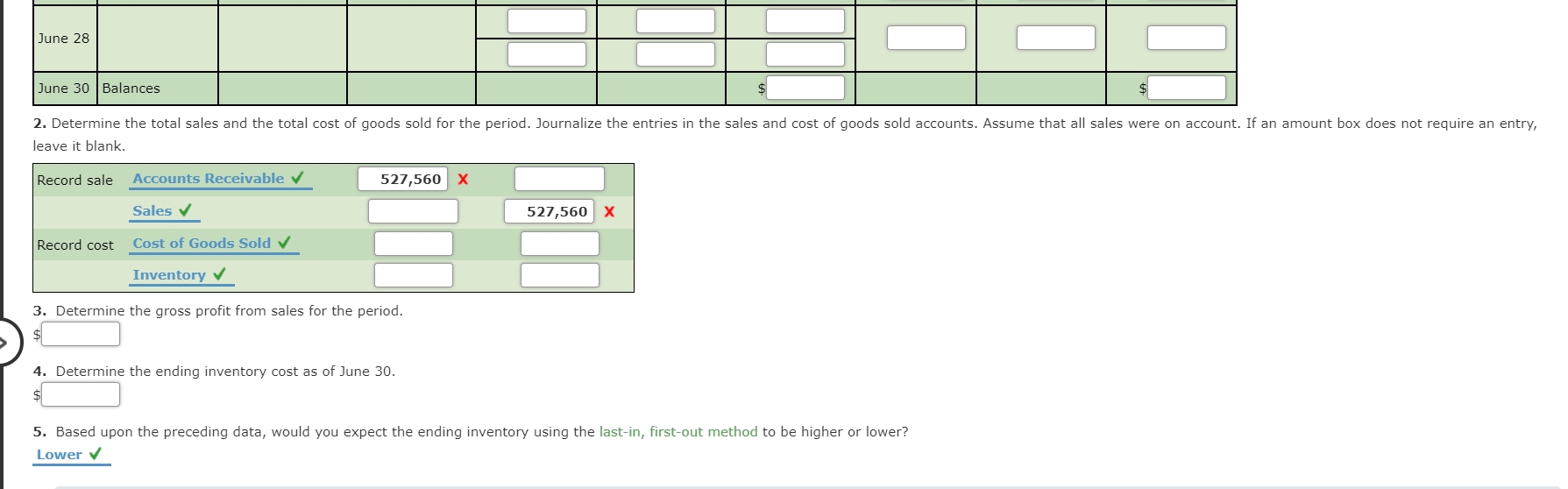 June 30 are as follows: Number of Units Date Transaction Per Unit
