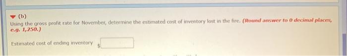 Level Submission) Sandhill Company reported the following information for November and December