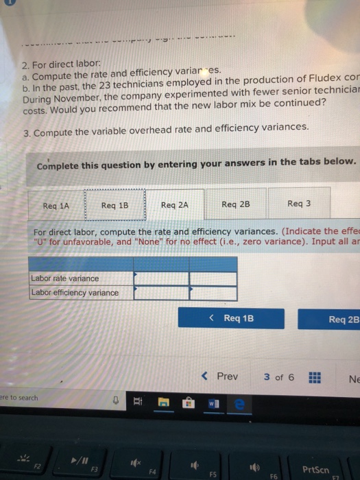 has developed standard costs for one unit of Fludex, as follows Standard