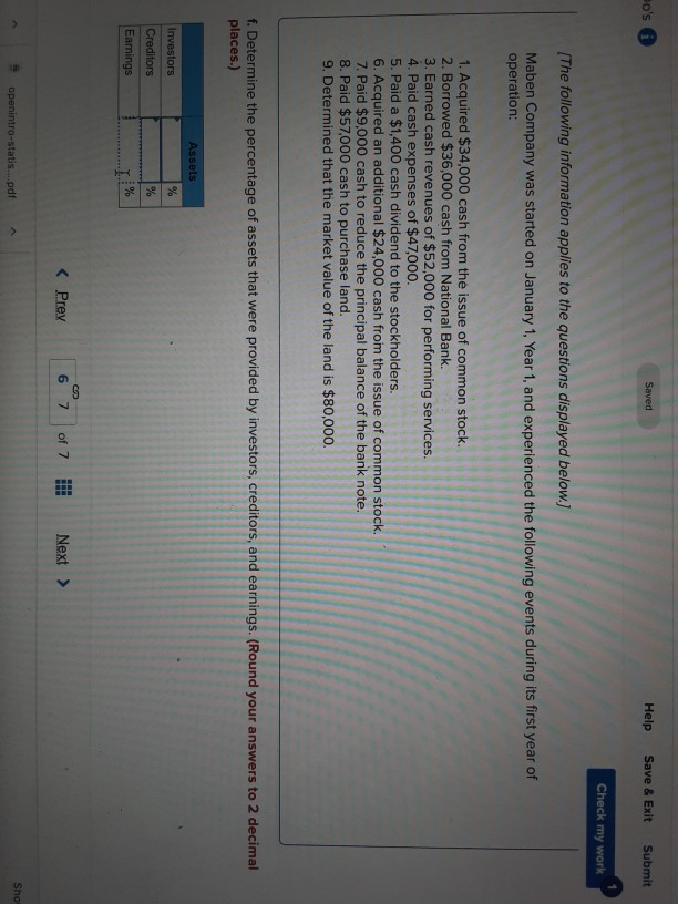  Do's Saved Help Save & Exit Submit Check my work [The