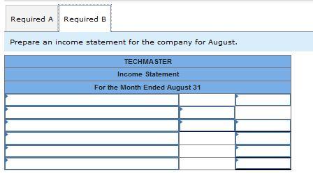 small firms. TechMaster bills clients for its various services based on the