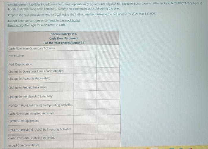from operations (eg, accounts payable, tax payable). Long-tecm liabilities include items from