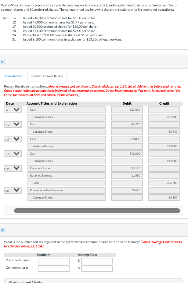 Can you please do both :) Jan. 6 Walla Walla Ltd. was