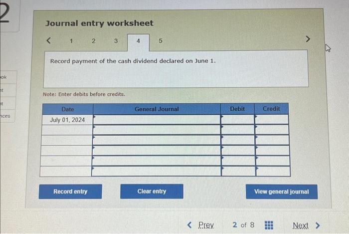 Meadows has the following transactions affecting stockholders' equity in 2024 March 1
