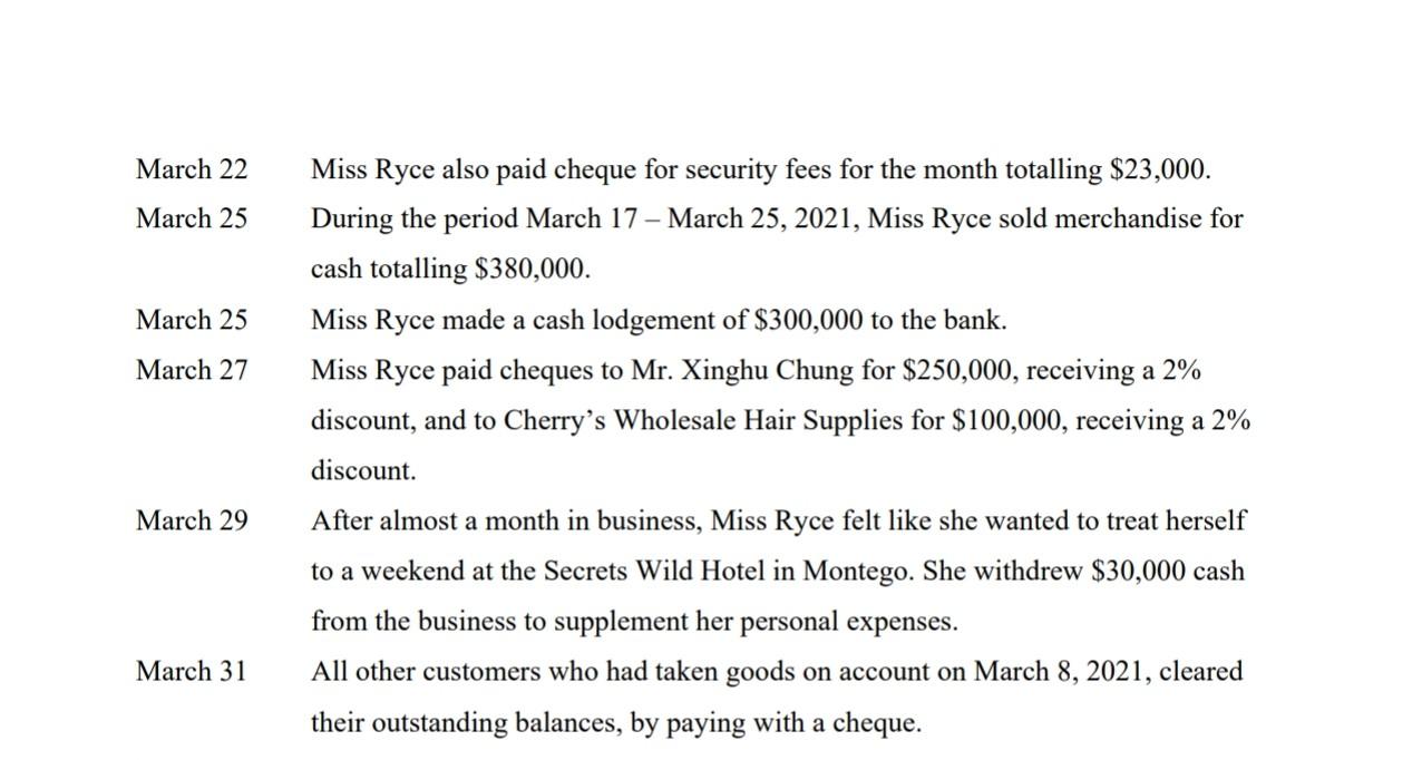 for ten (10) years. In recent times however, Shelly Ryce was made