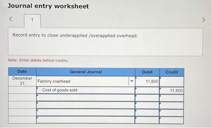 materials used for the month. c. Time tickets show the following labor