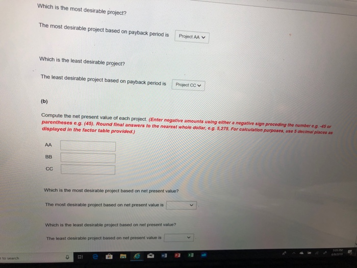 Custom Construction Company is considering three new projects, each requiring an equipment
