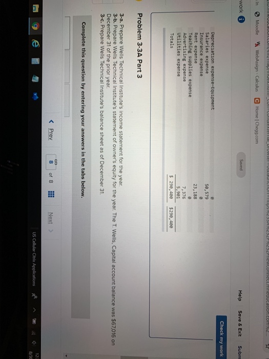 financial statements LO P1, P2, P3, P4, P6 (The following information applies