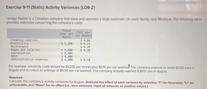  Please complete the following chart with the information provided above. Lavage