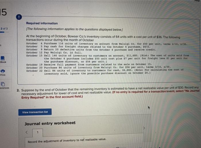  need help with number 15 and 16 ---- 15 Inventory sold,