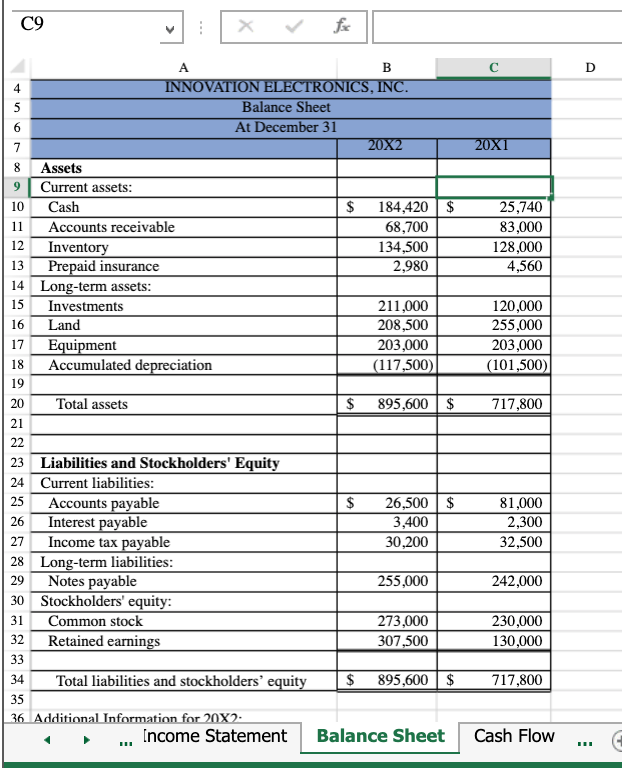 have ='Income Statment'!C21 in B10 of the Cash Flow worksheet) Thank you!