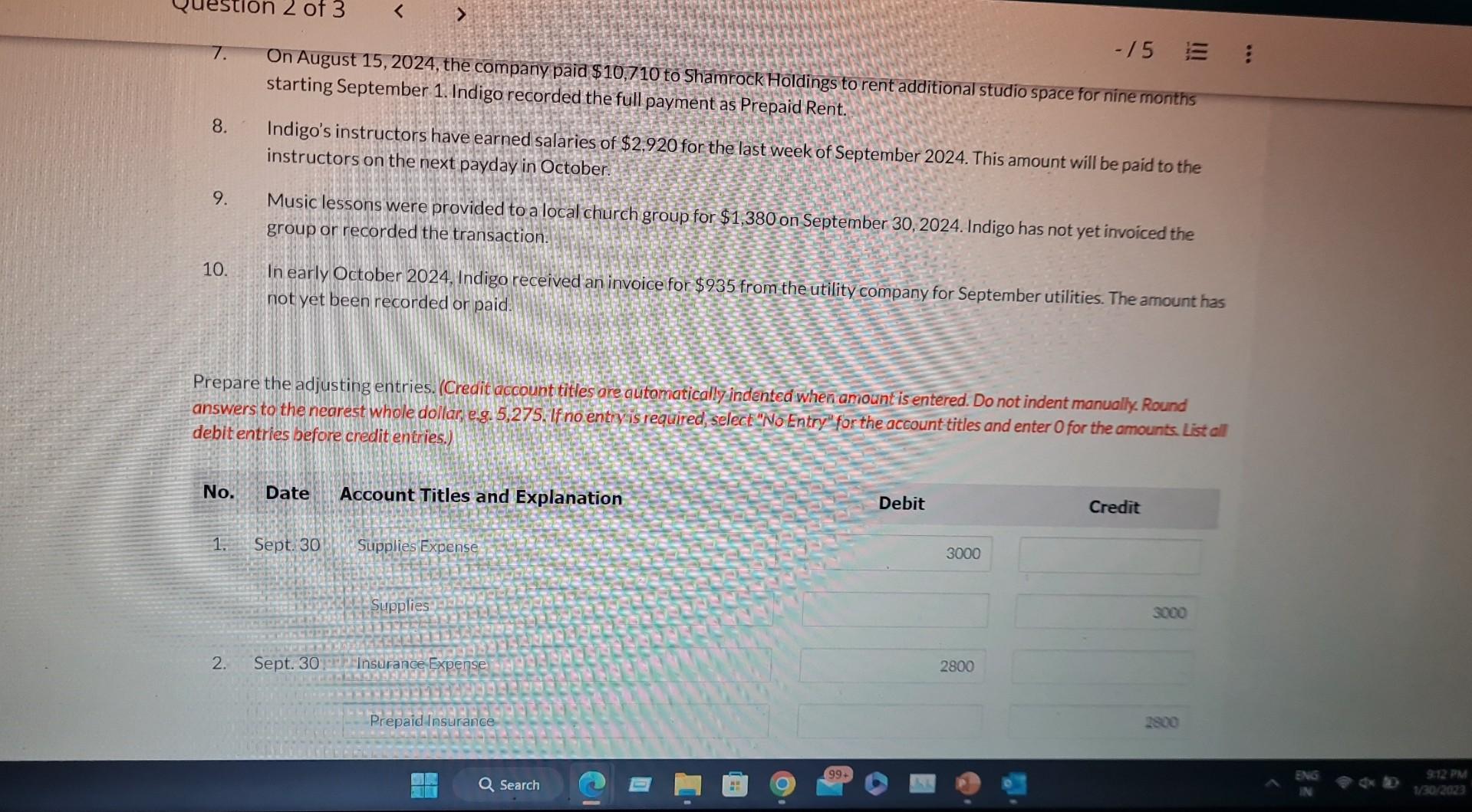 clients across the city. The following information is available to be used