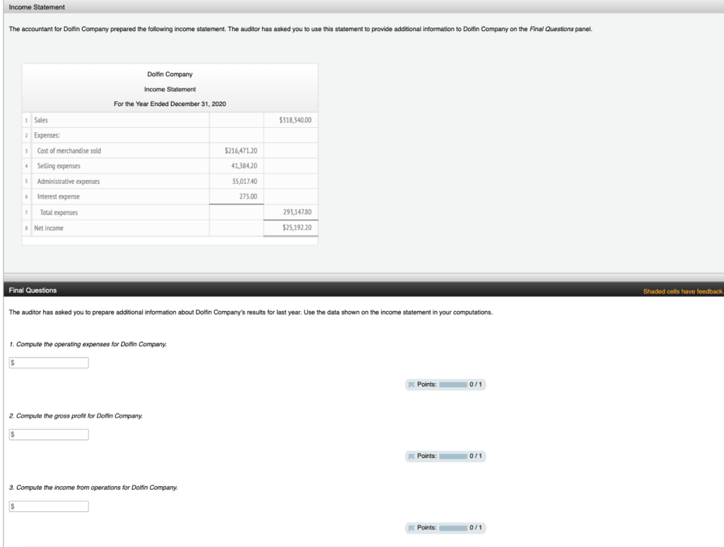 Dolfin Company, a retailer of specialty aquarium supplies. As a merchandising company,