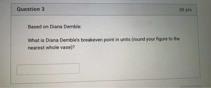 wages in respect of each vase manufactured. The monthly costs (overheads) of
