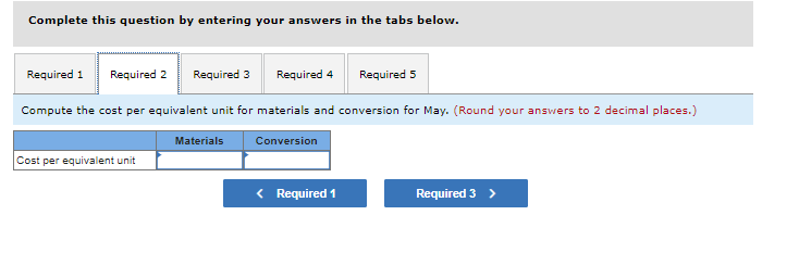costing system. It manufactures a caulking compound that goes through three processing