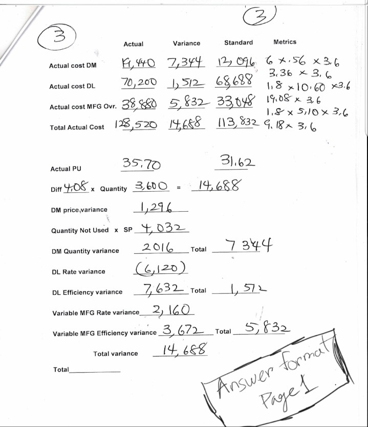 page 1 and page 2 . Note: must follow the answer format