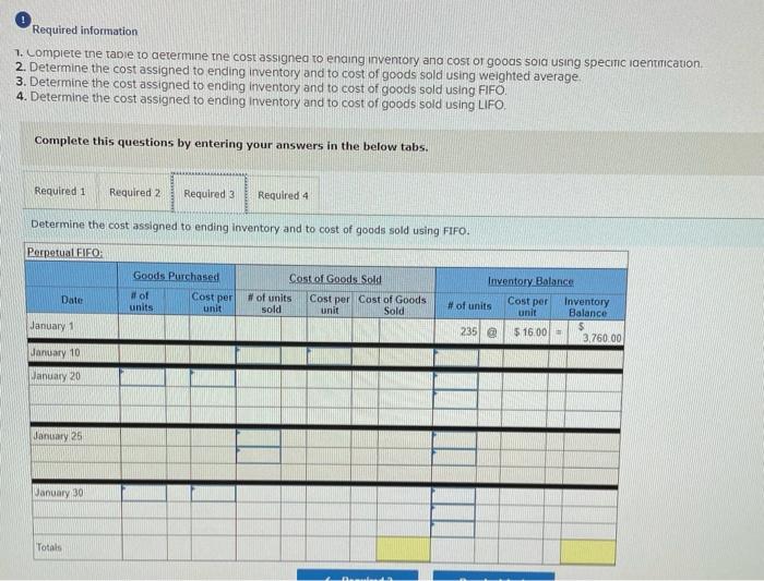 at Cost 235 units $16.00 - $3,760 Units sold at Retail Date