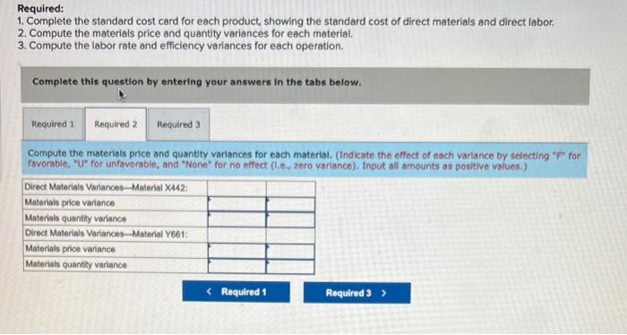 two operations, Sintering and Finishing. Each of the products uses two raw