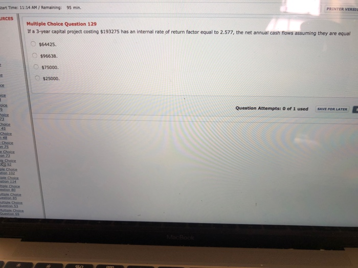 $30000 with a 6-year useful life. The equipment will provide annual cost