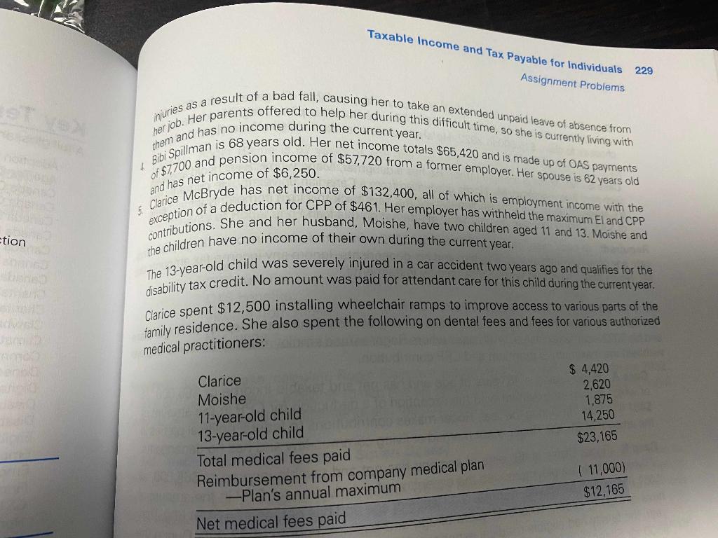 only. AP 4-1 (Personal Tax Credits-Five Cases) In each of the following