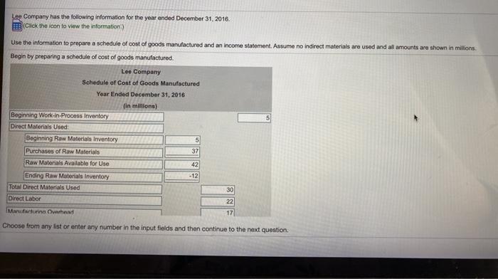 in millions actu Inventories: any ds N Beginning Ending 10 $ 12