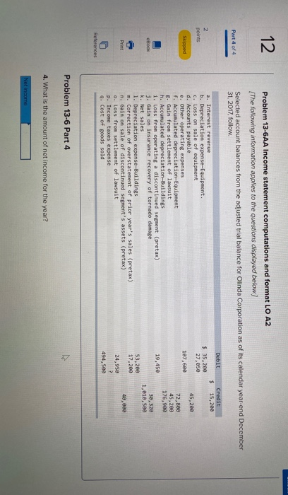 The following information applies to the questions displayed below) Selected account balances
