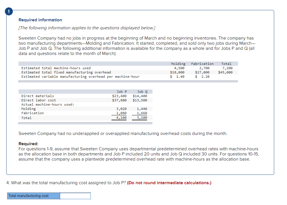 Please show the work on how to do these!! Required information (The