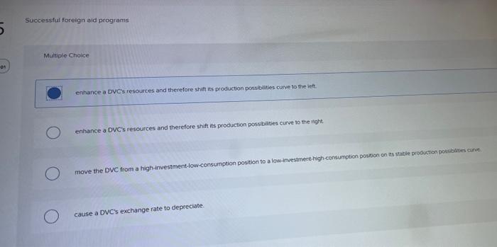 pla answer Successful foreign aid programs Muttipio Cholice enhance a DVCS resources