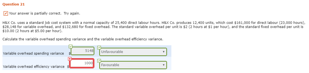  Question 21 Your answer is partially correct. Try again. H&X Co.