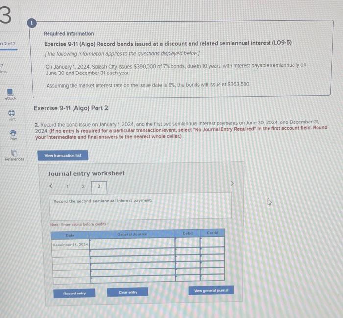 bonds, due in 10 years, with interest payable semiannually on June 30