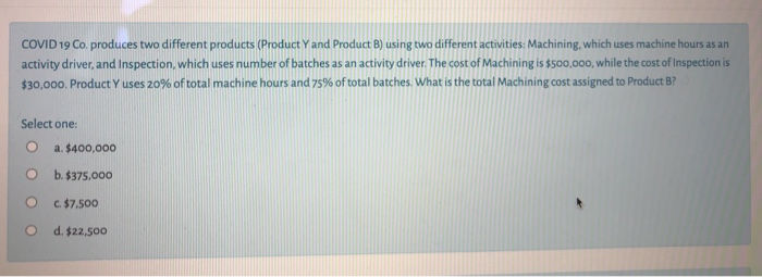 cost pools--Machining, Assembly, and Other. In the first stage allocations, costs in