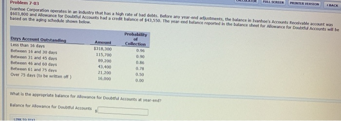  HULL SCREEN PRINTER VERSION 4 BACK Problem 7-03 Ivanhoe Corporation operates