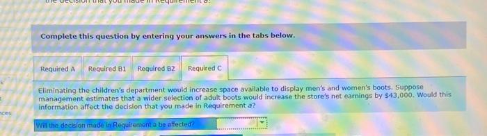 in a single store in recent years, the children's department has operated