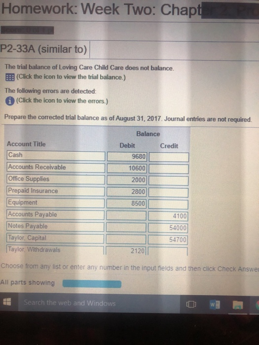 to put the right numbers this is where i have to put