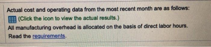 number of direct labor hours. The company is looking into using a