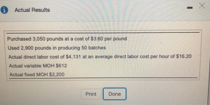 a batch of 100 teapots) Click the icon to view the standards.)