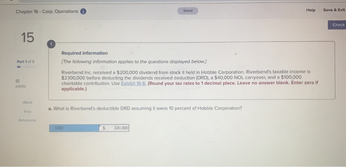  Chapter 16 - Corp. Operations Help Save & Exit Check 15