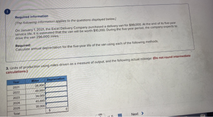 to the questions displayed below) On January 1, 2021, the Excel Delivery