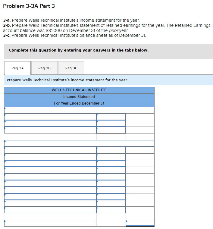 applies to the questions displayed below.) Wells Technical Institute (WTI), a school